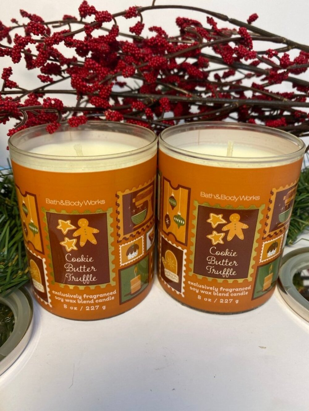 “Cookie Butter Truffle” Bath & Body Works 2 New Single Wick Candles